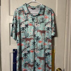 Men's Tropical Safari Print Shirt